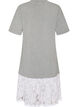 Lockeres T-Shirt-Kleid mit Spitzen, Grau, Packshot image number 1