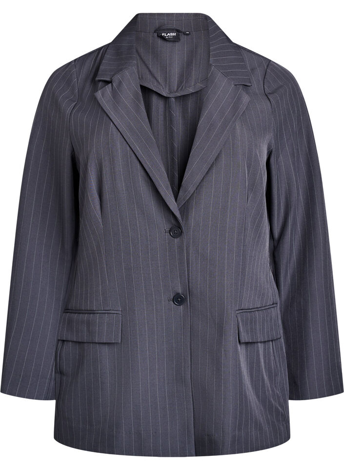 Blazer mit Taschen und Schlitzen, Grau, Packshot image number 0