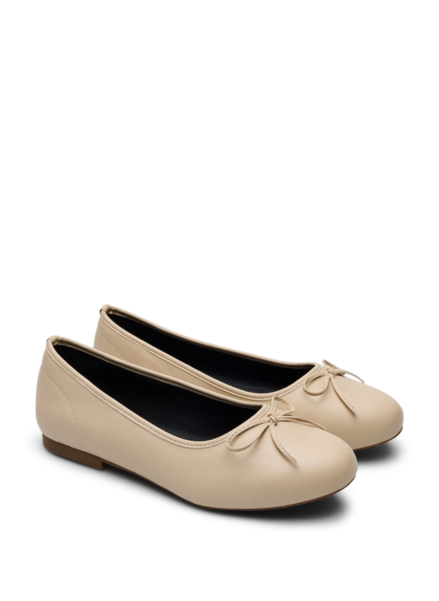 ZizziExtra-Weite - Ballerinas mit Schleife, Beige, Packshot image number 1