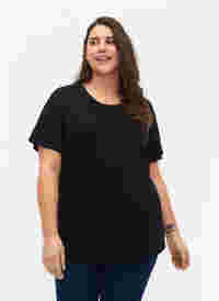FLASH - 2er-Pack T-Shirts mit Rundhalsausschnitt, Black/Black, Model