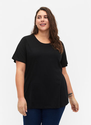 FLASH - 2er-Pack T-Shirts mit Rundhalsausschnitt, Black/Black, Model image number 0