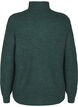 Strickpullover mit hohem Kragen und Rei&szlig;verschluss, Gr&uuml;n, Packshot image number 1
