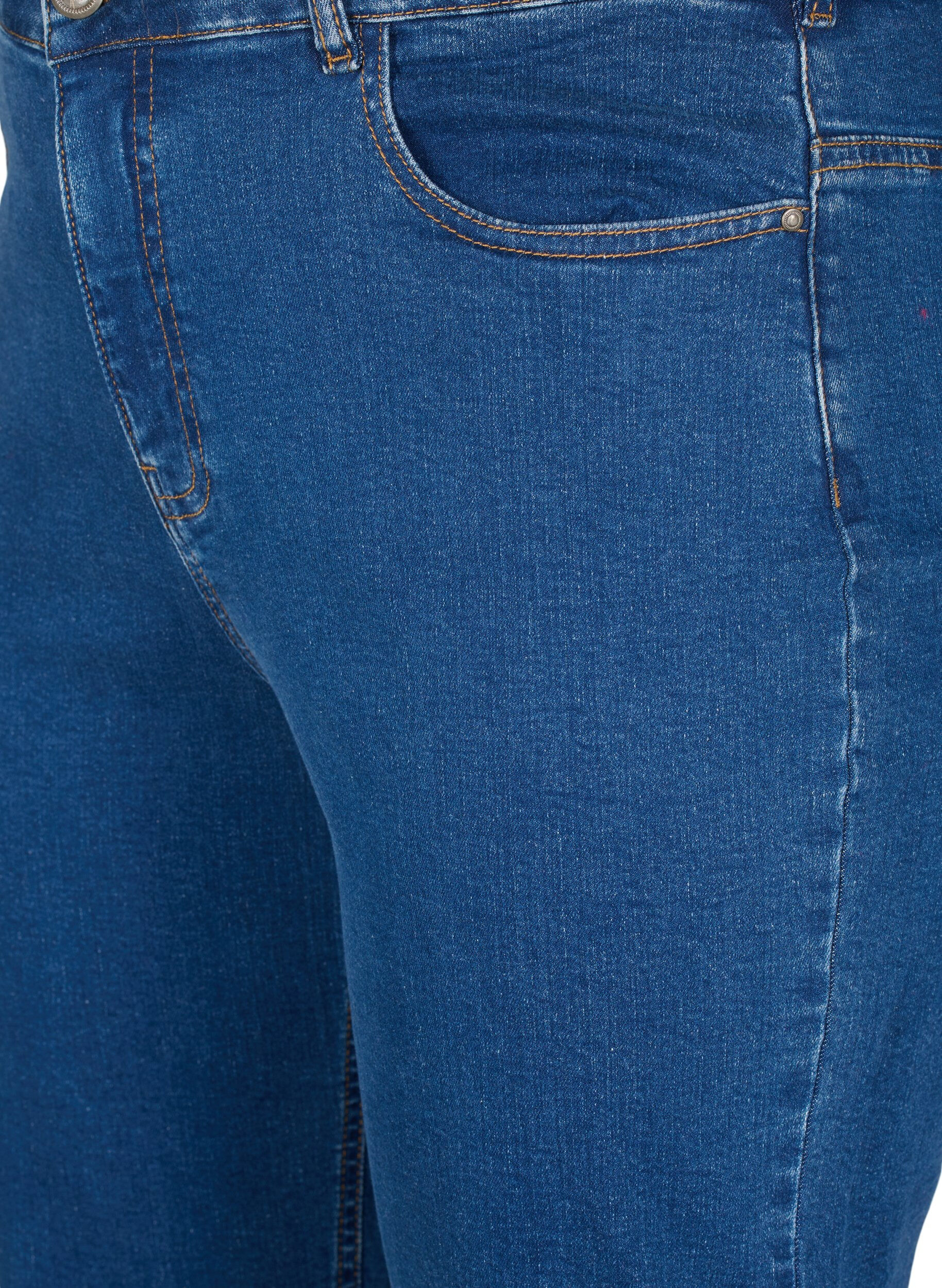 ZizziGemma Jeans mit hoher Taille und gerader Passform, Blau, Packshot image number 2