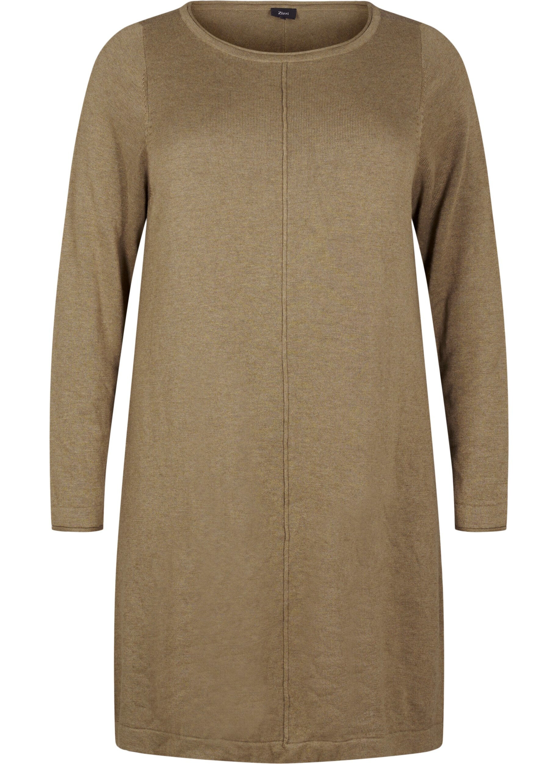 ZizziStrickkleid aus Baumwoll-Viskose-Mischung, Gr&uuml;n, Packshot image number 0