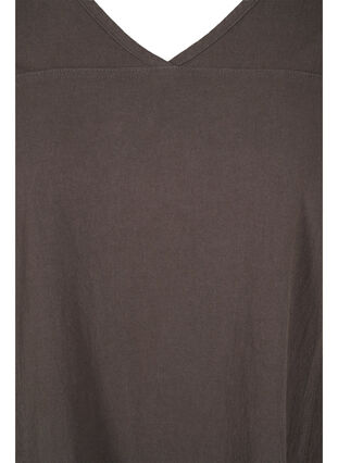 Kurzarm Kleid aus Baumwolle, Khaki Green, Packshot image number 2