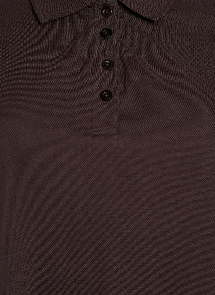 Poloshirt mit kurzen &Auml;rmeln, Braun, Packshot image number 2