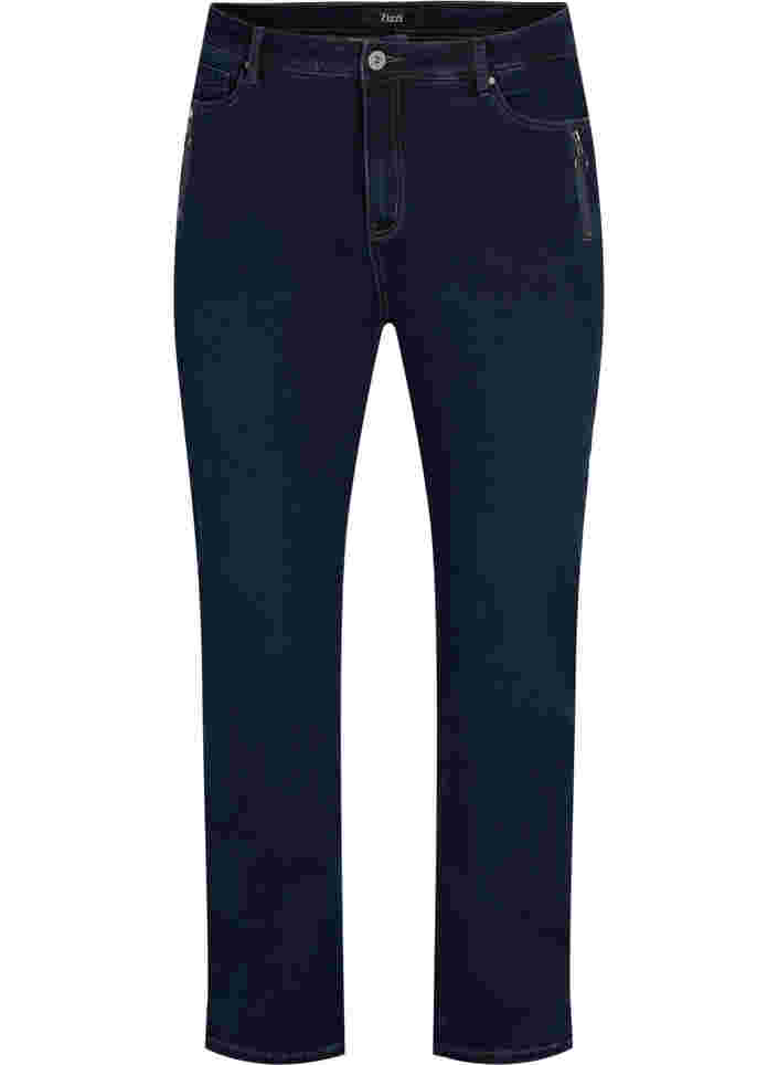 Gemma Jeans in normaler Passform mit hoher Taille, Dark blue, Packshot image number 0