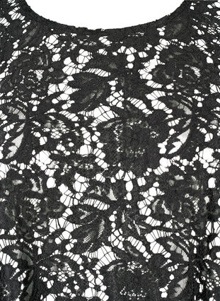 FLASH – Langärmelige Spitzenbluse, Black, Packshot image number 2