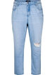 Mille Mom Fit Jeans mit Destroyed-Details, Light Blue Denim, Packshot image number 0