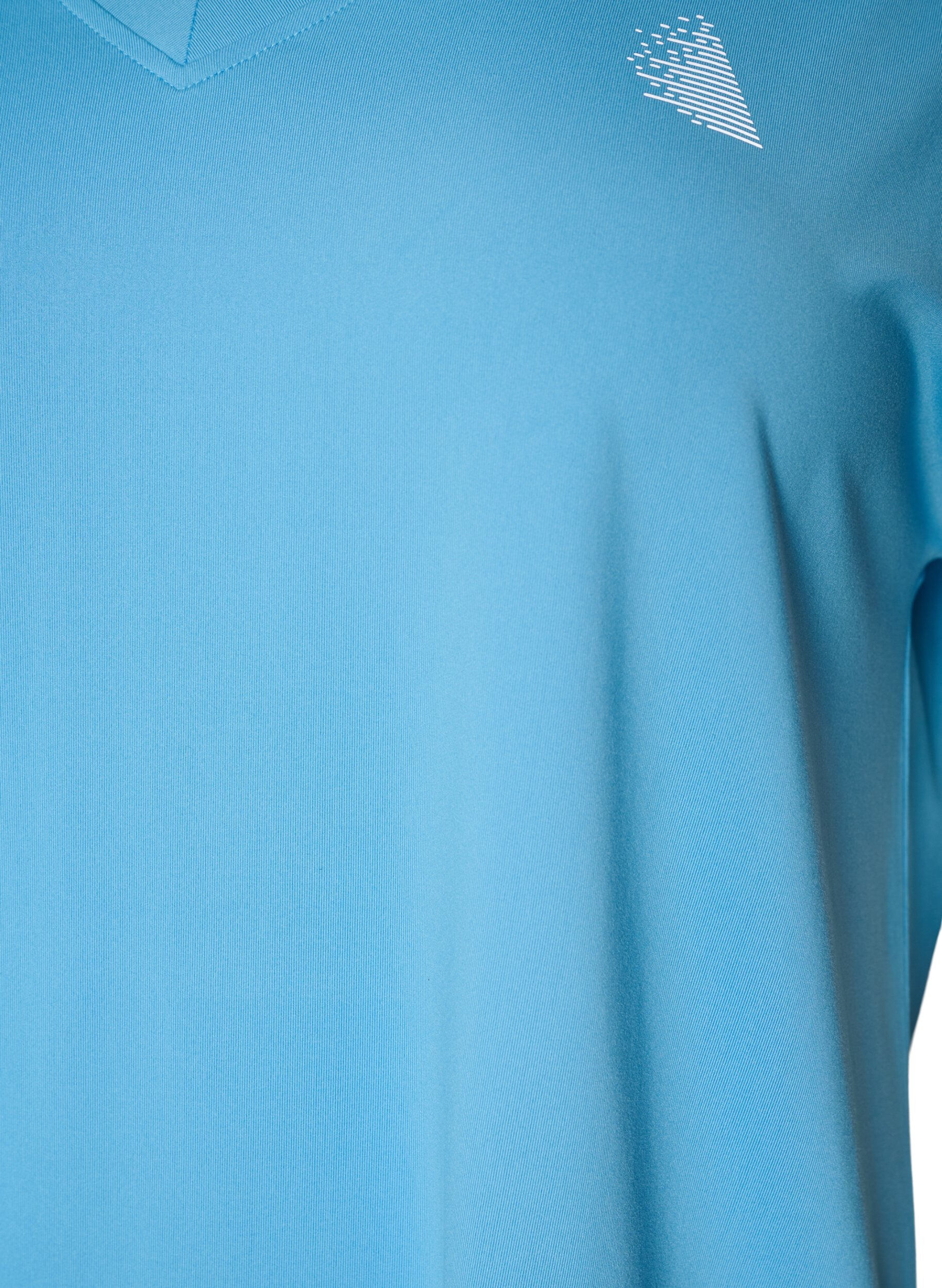 ZizziLockeres Trainings-T-Shirt mit V-Ausschnitt, Blau, Packshot image number 2