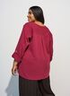 Bluse aus Baumwollmusselin mit Lochstickerei, Rot, Model image number 2