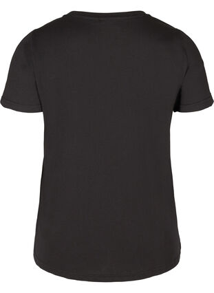Kurzarm T-Shirt aus Baumwolle mit Aufdruck, Black Embrace, Packshot image number 1