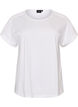 T-shirt aus Baumwolle mit H&auml;keldetail, Wei&szlig;, Packshot image number 0