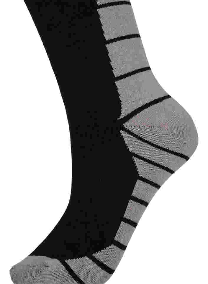 Skistrümpfe aus Baumwolle, Black/Medium Grey, Packshot image number 1