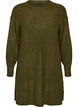 Kurzes Strickkleid mit V-f&ouml;rmigem Strukturmuster, Gr&uuml;n, Packshot image number 0