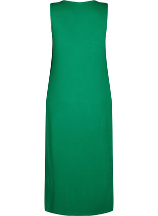 Ärmelloses geripptes Kleid aus Viskose, Jolly Green, Packshot image number 1