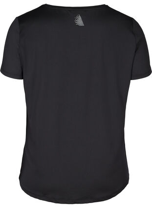 Kurzarm Trainings-T-Shirt mit Mesh, Black, Packshot image number 1