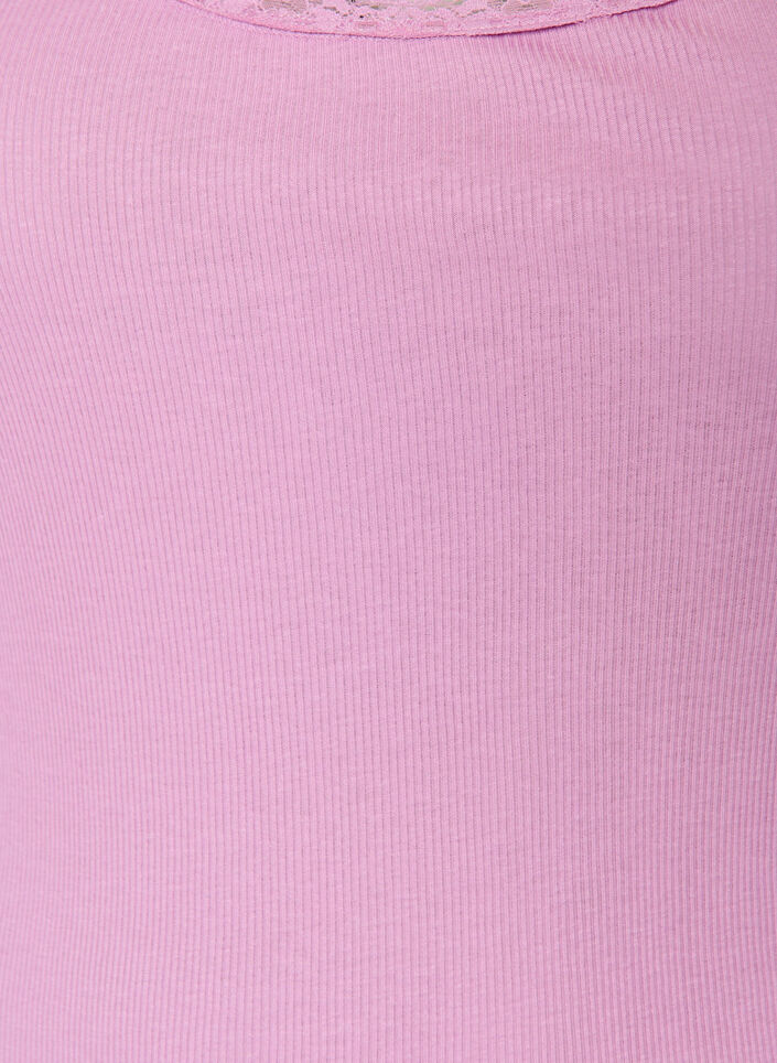 Top mit Spitzensaum, lila, Packshot image number 2