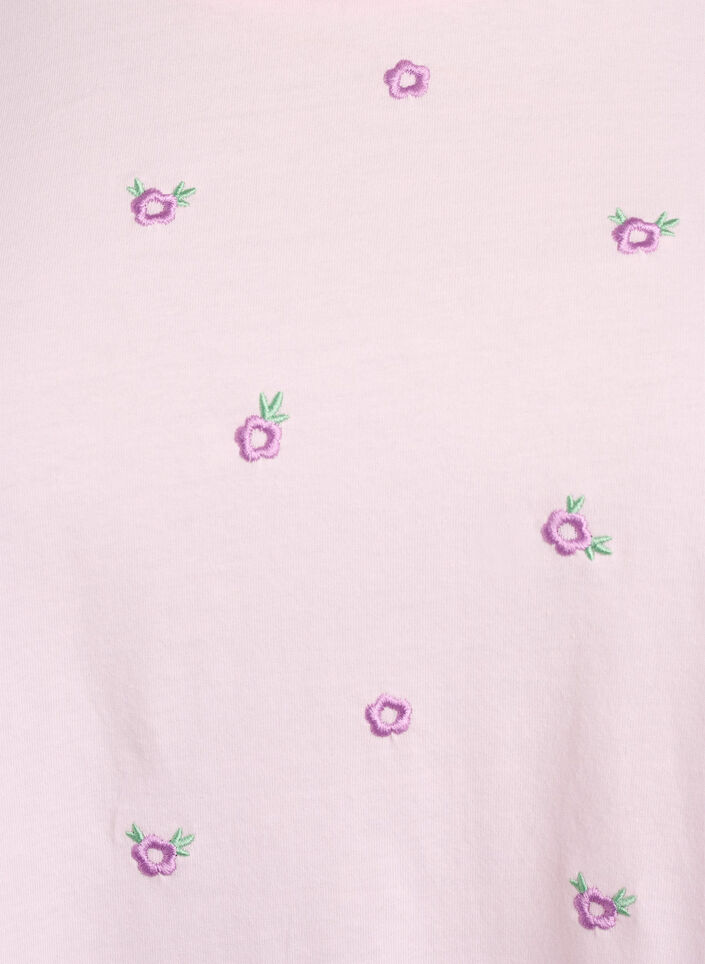 T-Shirt aus Bio-Baumwolle mit aufgestickten Motiven, Pink, Packshot image number 2
