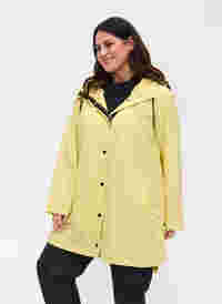 Regenjacke mit Kapuze und Taschen, Pale Banana, Model