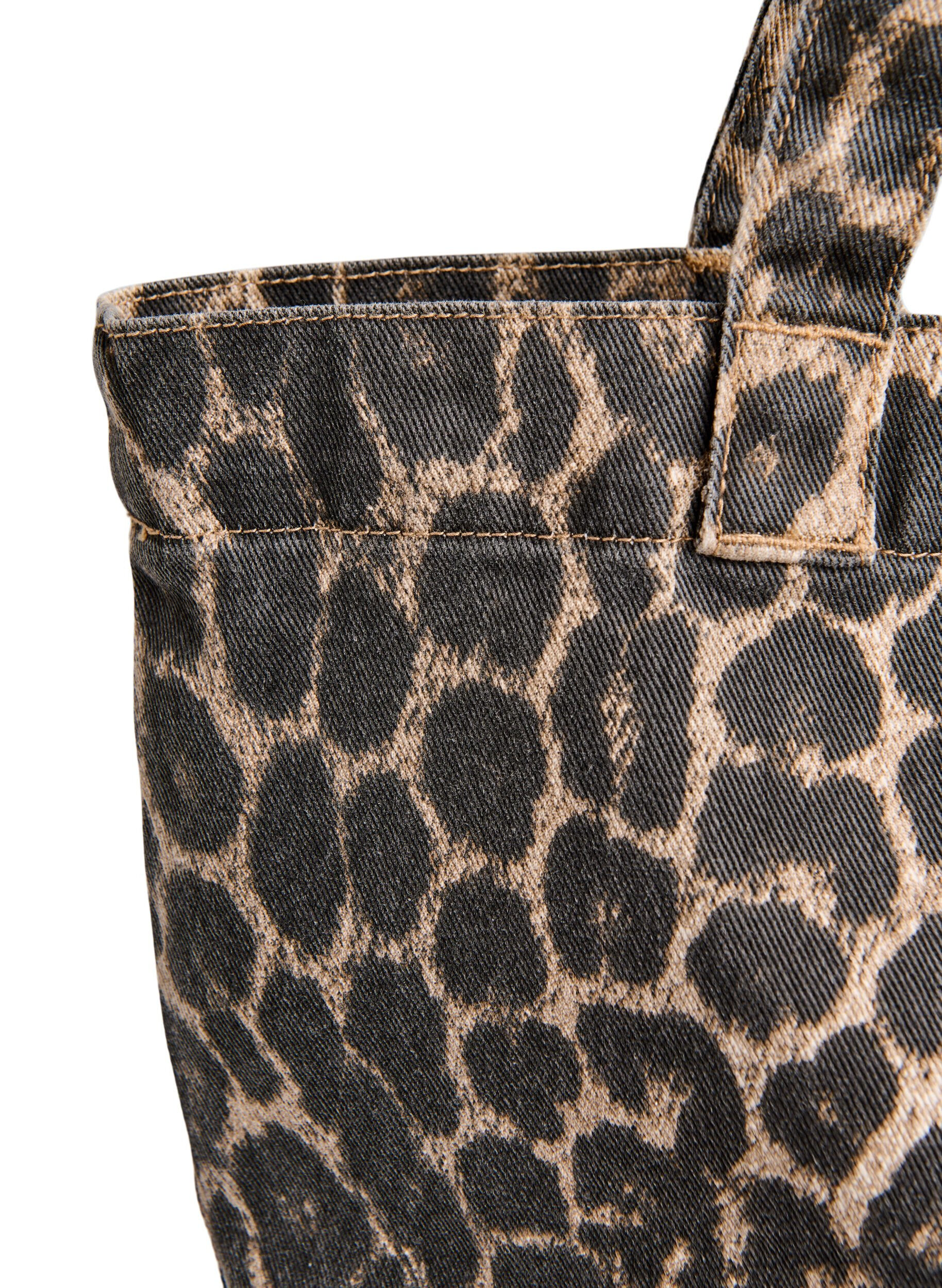 ZizziDenim Shopper mit Leopardenmuster, Braun, Packshot image number 2