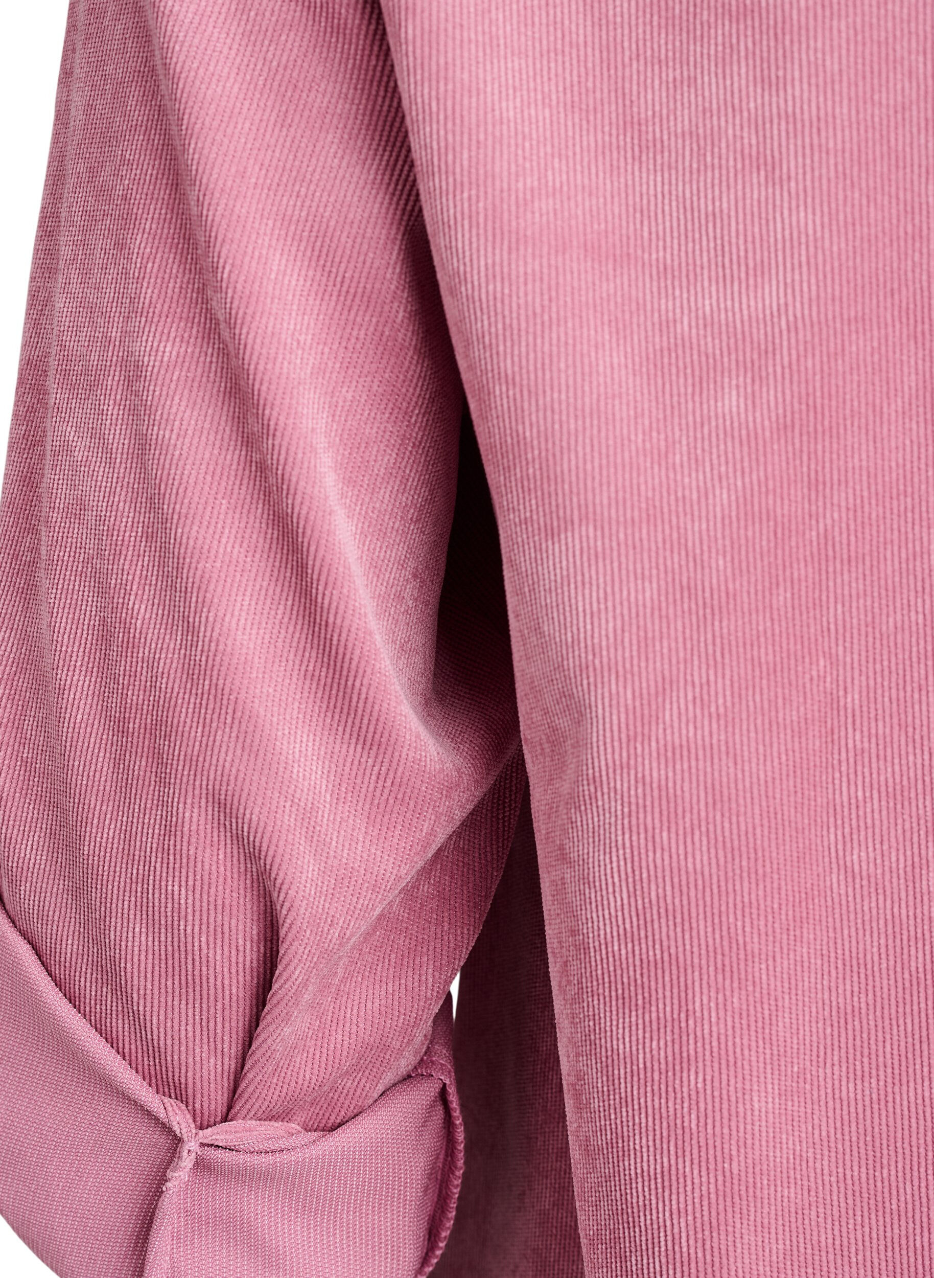 ZizziCordkleid mit Rei&szlig;verschluss und 3/4-&Auml;rmeln, Rot, Packshot image number 3