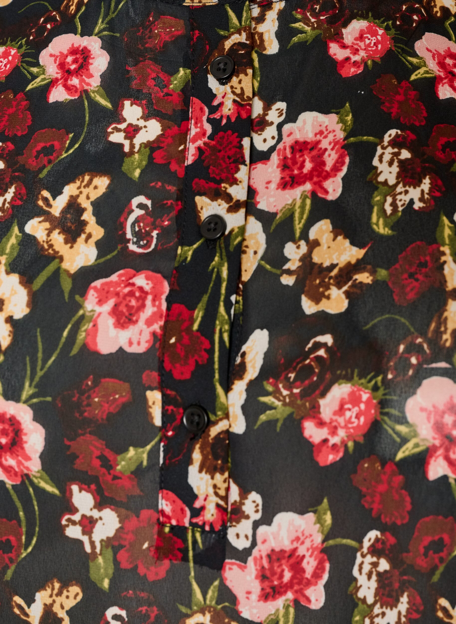 ZizziBluse mit Allover-Print und kurzer Knopfleiste, Rot, Packshot image number 2