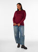 Lang&auml;rmelige Bluse aus Wolle und Viskose, Rot, Model image number 1