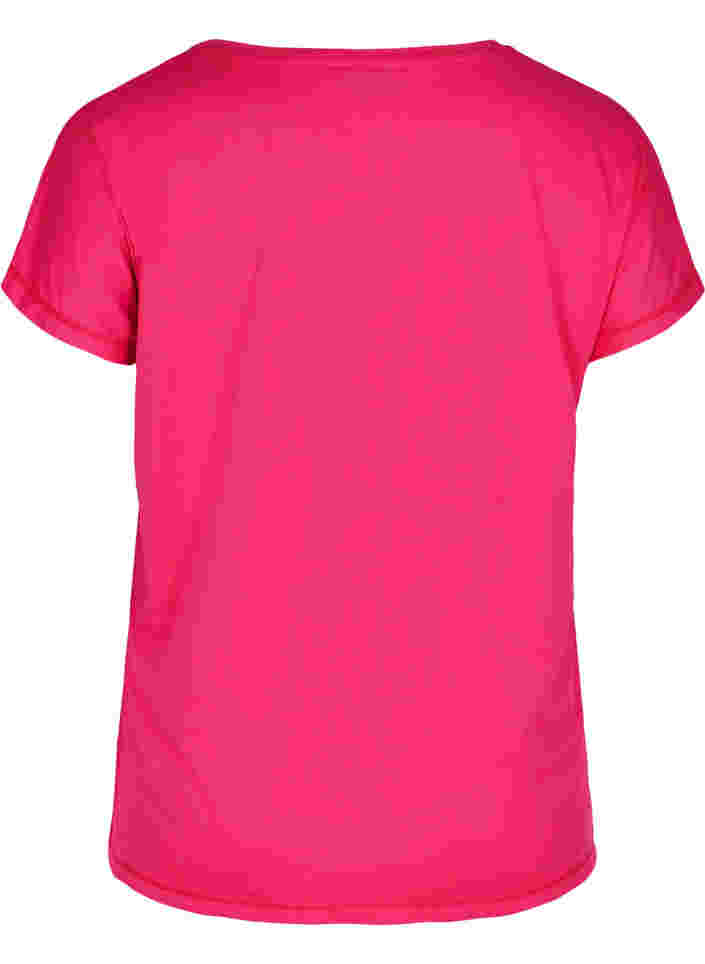 Einfarbiges Trainings-T-Shirt, Pink Peacock, Packshot image number 1