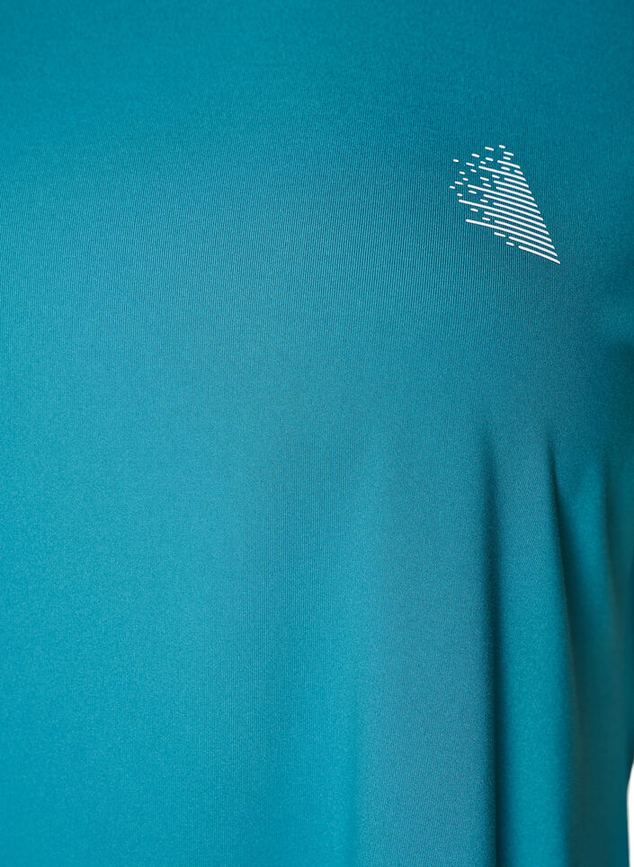 Einfarbiges Trainings-T-Shirt, Petrol, Packshot image number 2