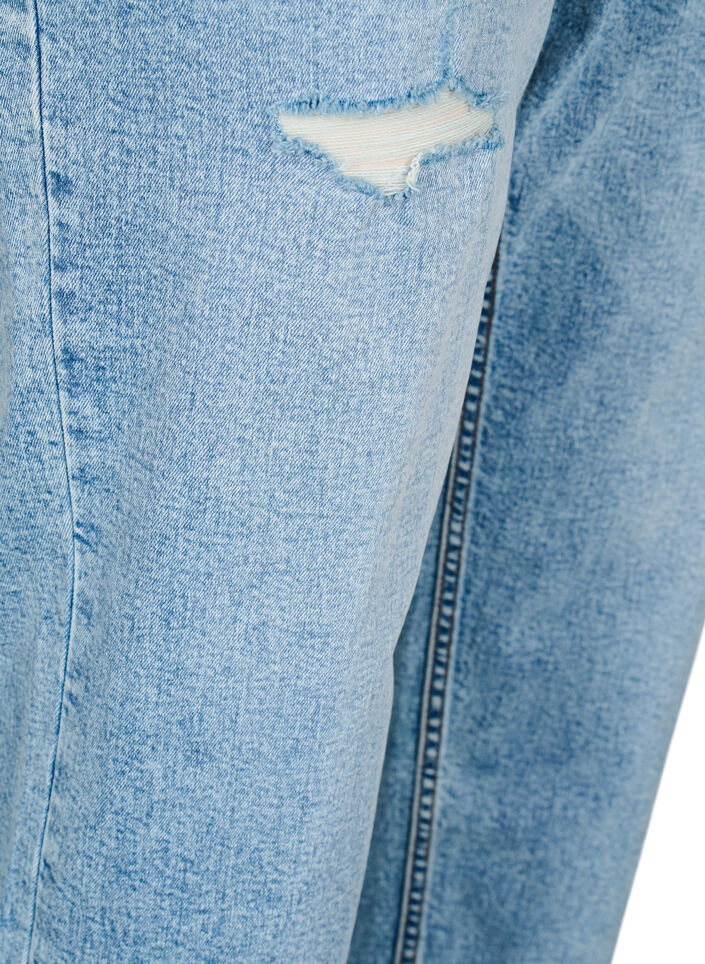 Gek&uuml;rzte Vera Jeans mit Destroyed-Effekten, Blau, Packshot image number 3
