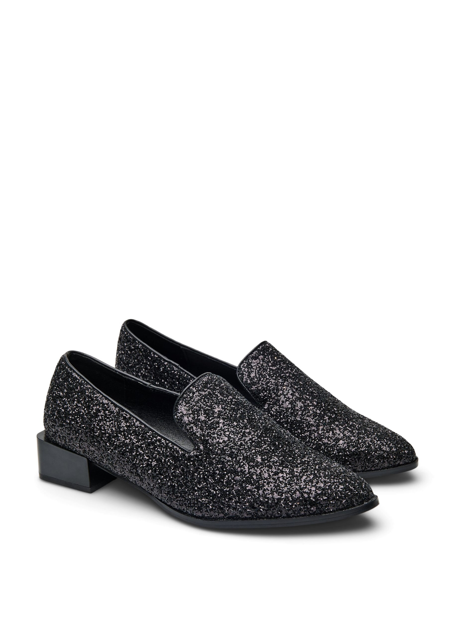 ZizziExtra-Weite - Loafer mit Glitzer, Schwarz, Packshot image number 1