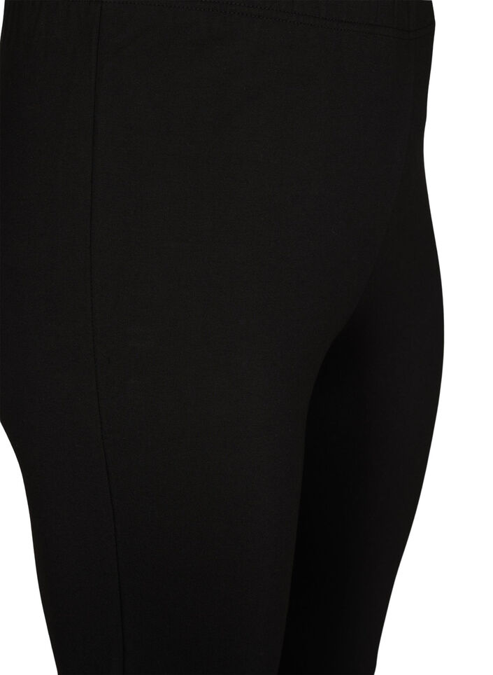Leggings aus Viskose mit Knopfdetails, Schwarz, Packshot image number 2