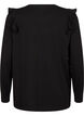  Langärmelige Bluse mit Rüschendetails, Black, Packshot image number 1