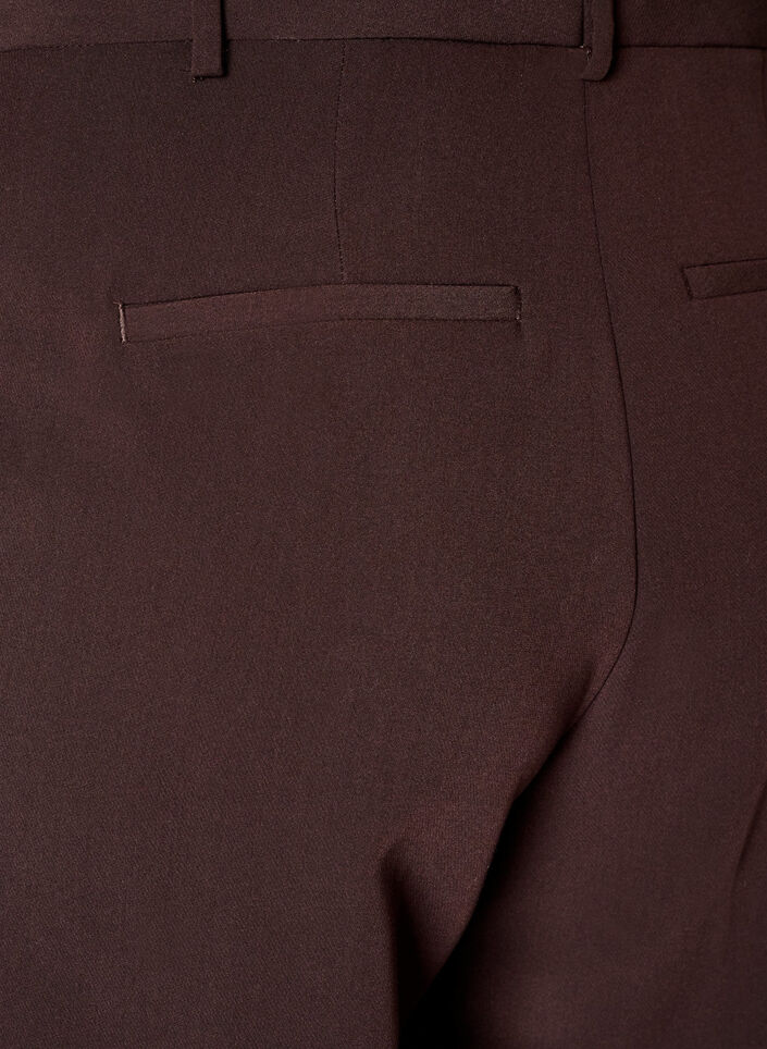Weite Anzughose mit hoher Taille, Braun, Packshot image number 3