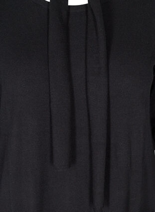 Langarm Strickkleid mit Taschen, Black, Packshot image number 2