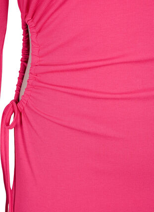 Eng anliegendes Kleid mit Ausschnitt, Raspberry Sorbet, Packshot image number 3