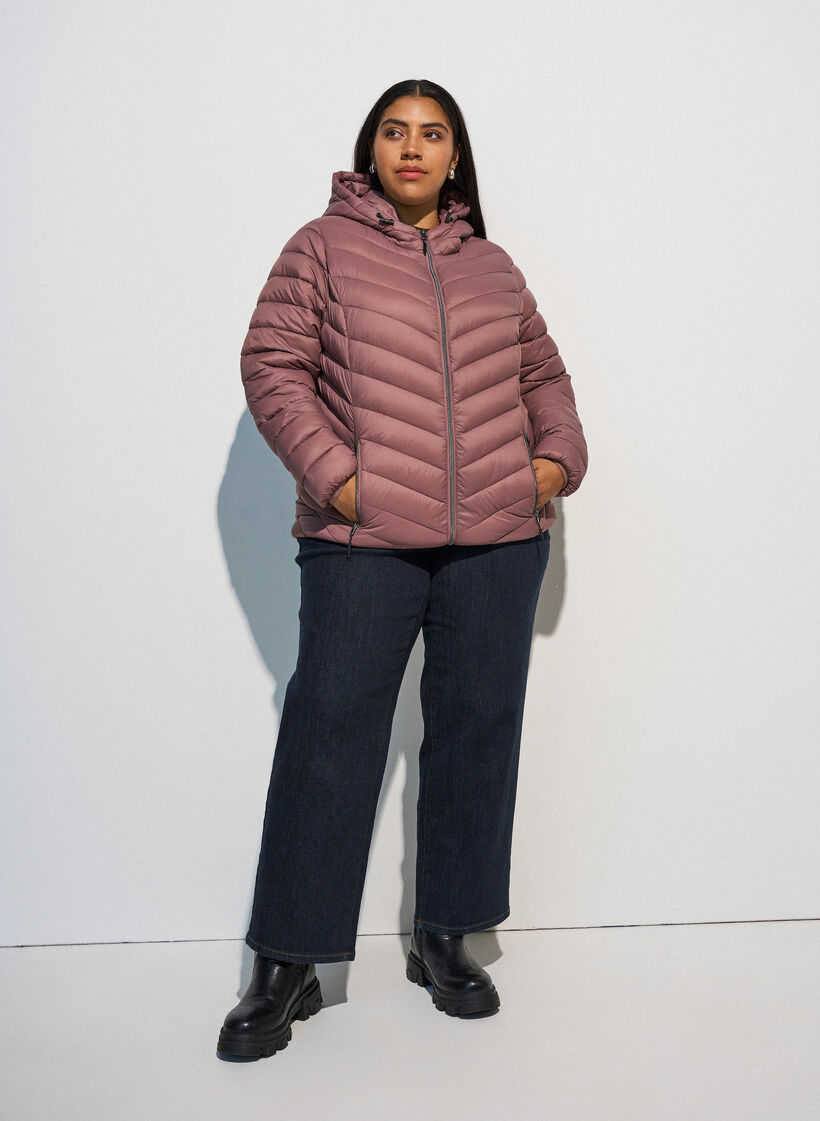 Leichte Kapuzenjacke, Rot, Model image number 1