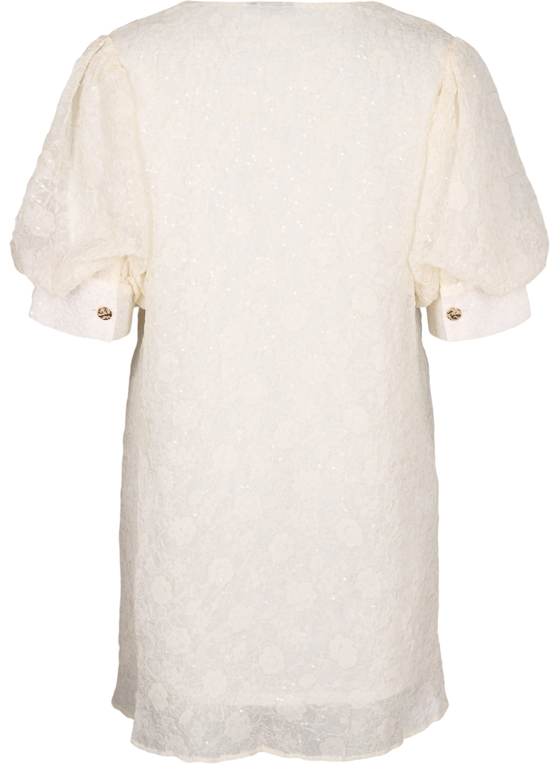 ZizziKurzes Festkleid mit Pailletten, Vanille, Packshot image number 1