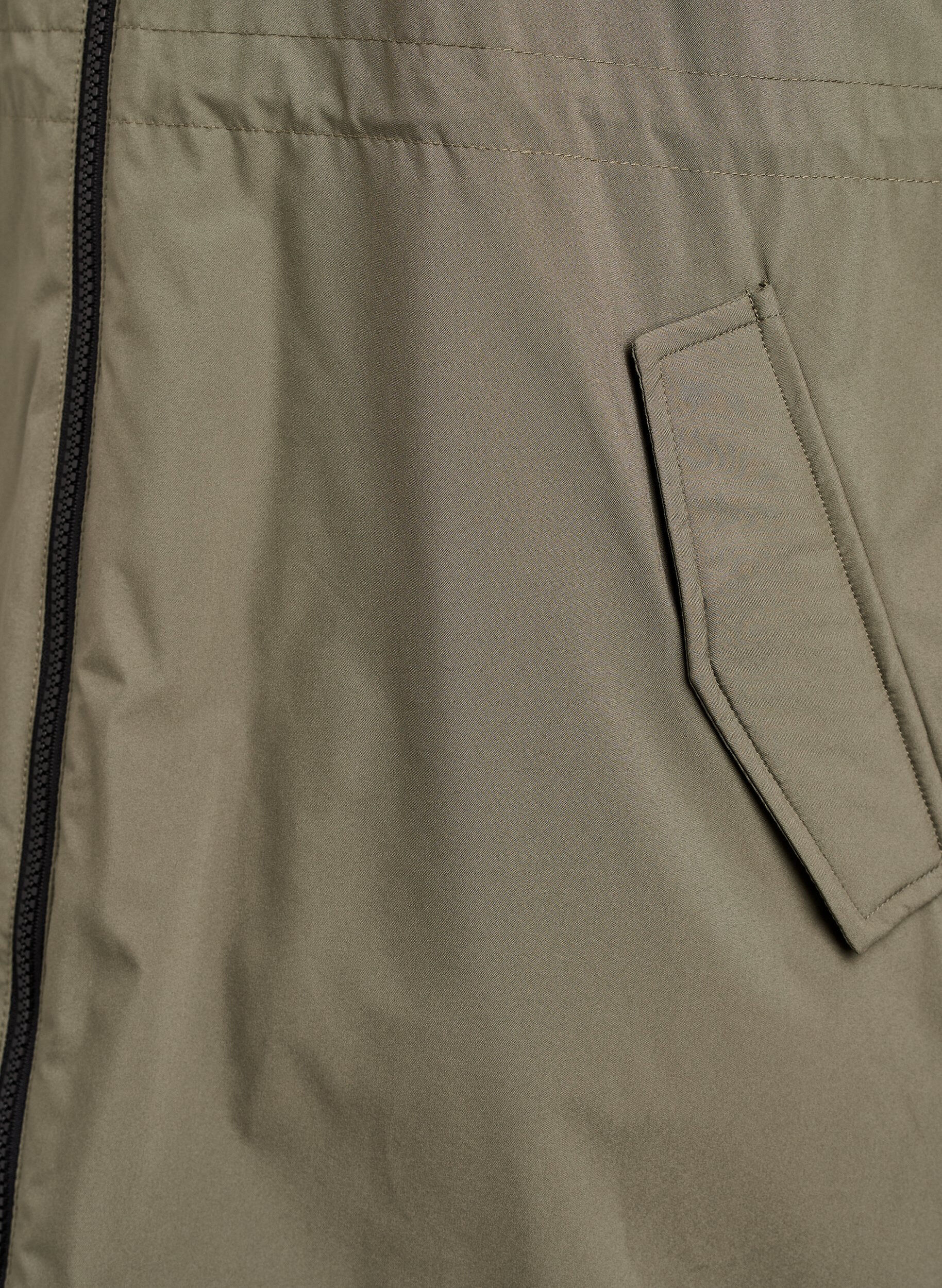 ZizziLeichter gepolsterter Parka mit Kapuze, Gr&uuml;n, Packshot image number 3