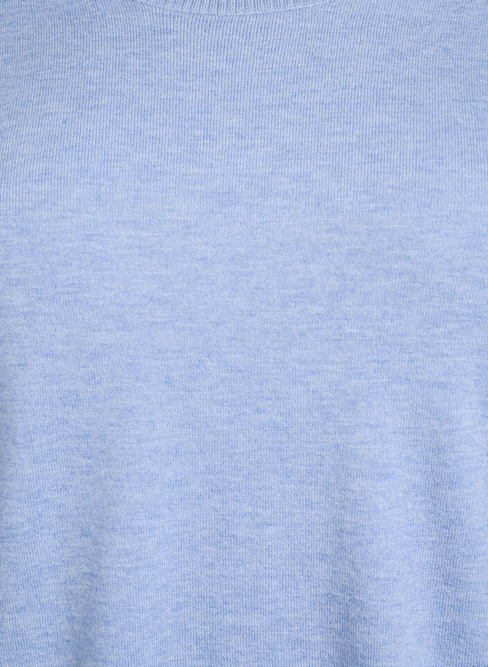 Strickpullover mit Rundhalsausschnitt, Blau, Packshot image number 2