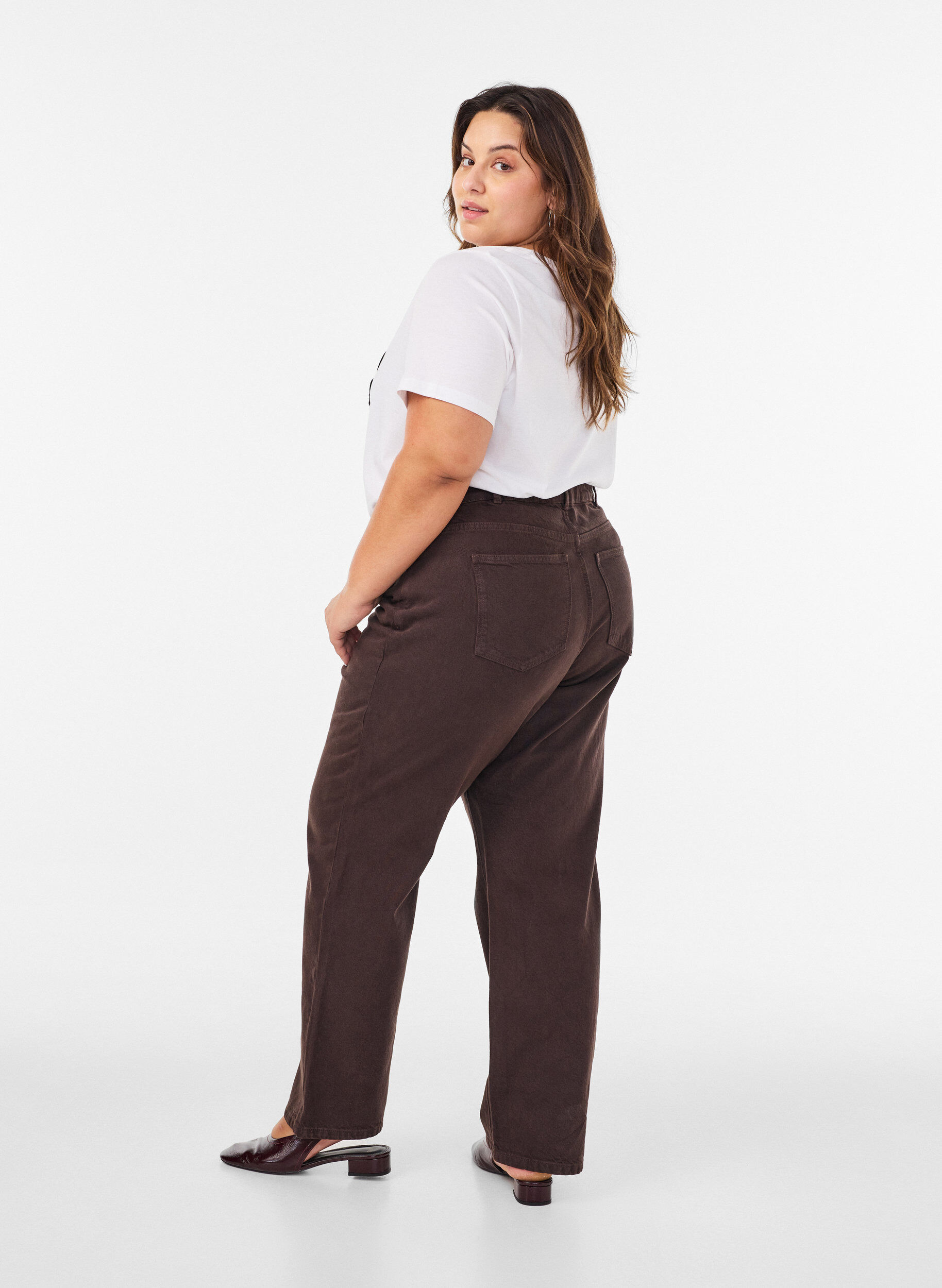 ZizziT-Shirt aus Bio-Baumwolle mit dekorativem Motiv, Wei&szlig;, Model image number 2