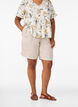 Hoch taillierte Shorts aus Leinen und Viskose, Beige, Model image number 3
