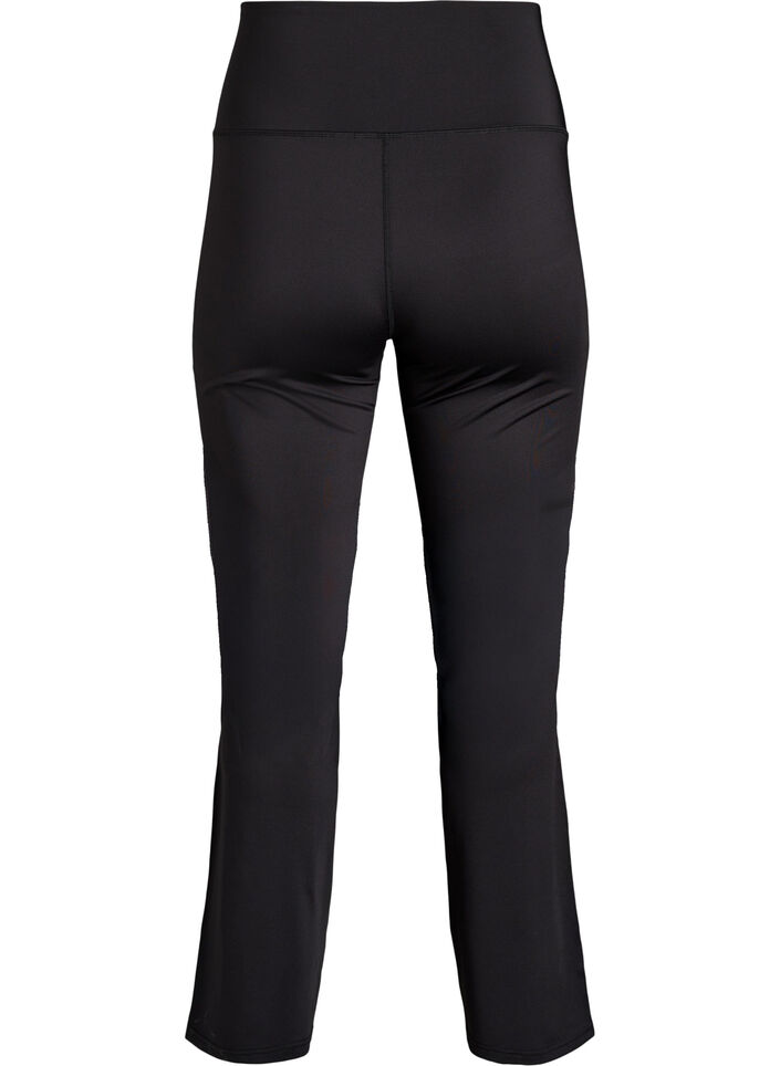 Ausgestellte Trainingshose mit hoher Taille, Schwarz, Packshot image number 1