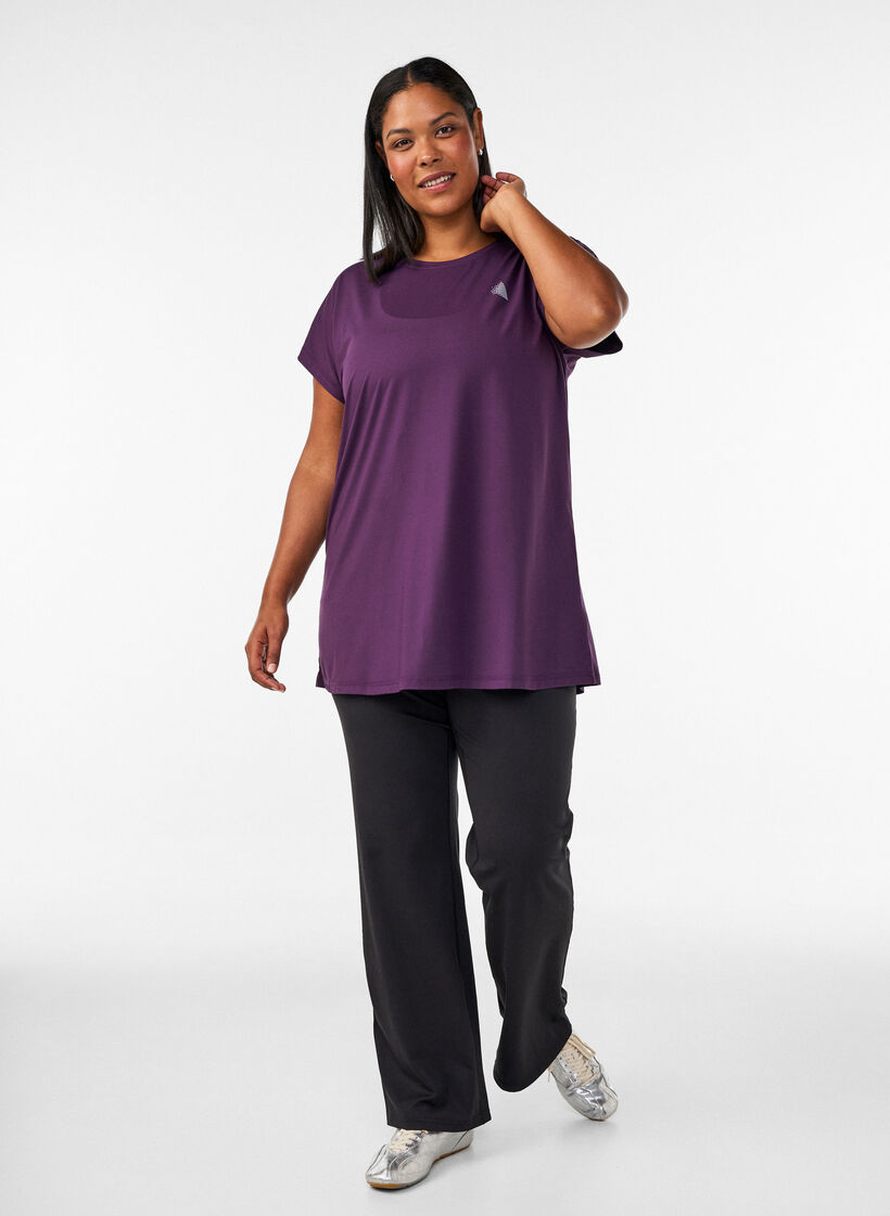 Langes Trainingsshirt, Lila, Model image number 1