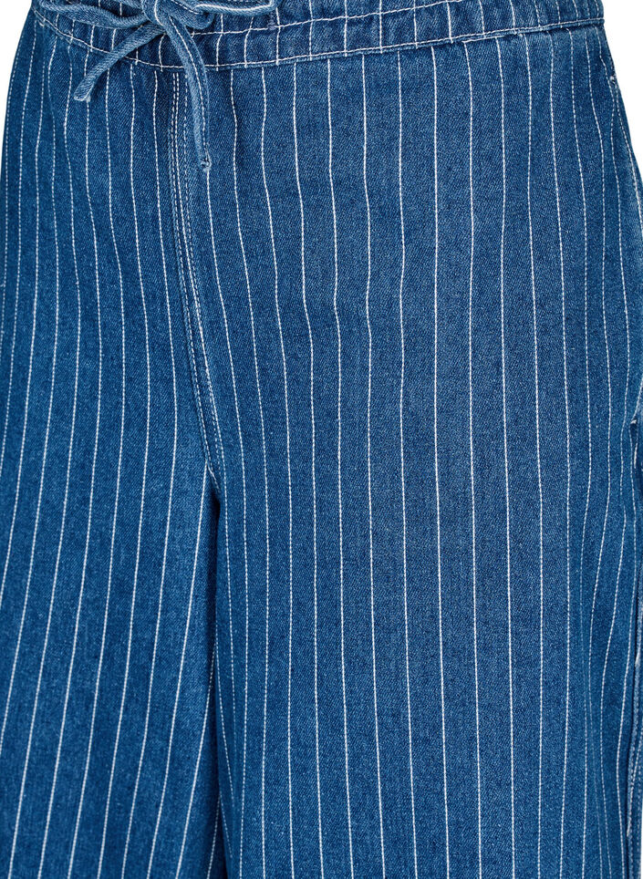 Jeans mit weitem Bein und Streifen, Blau, Packshot image number 2