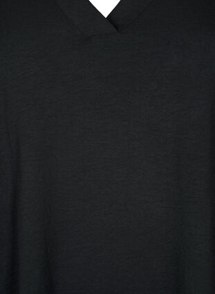 A-förmige Tunika mit 3/4-Ärmeln, Black, Packshot image number 2