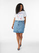 T-Shirt aus Bio-Baumwolle mit Strand-Print, Wei&szlig;, Model image number 1