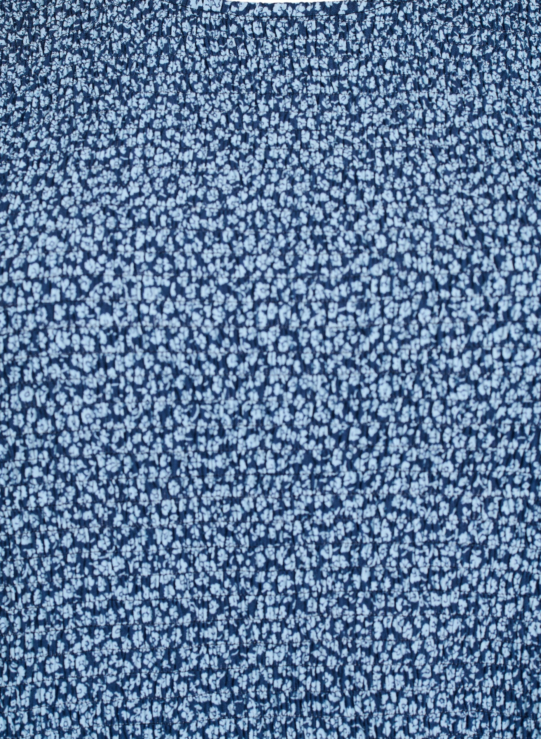 ZizziBluse mit gesmoktem Oberteil und gebl&uuml;mtem Print, Blau, Packshot image number 2