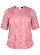 Bluse mit Spitze und kurzen Ärmeln, Dusty Rose, Packshot image number 0